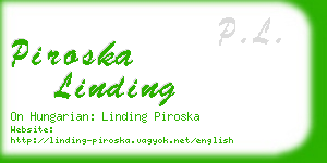 piroska linding business card